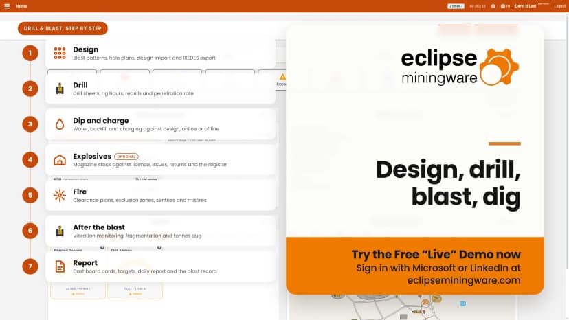 Image for article titled Eclipse Miningware Drill & Blast, from design to dig, in one system